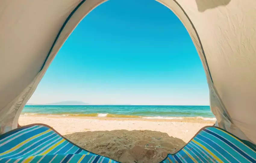 jak złożyć namiot plażowy