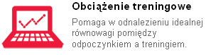 Funkcja obciążenia treningowego pomaga w odnalezieniu idealnej równowagi pomiędzy odpoczynkiem a treningiem. Śledź swoje obciążenia treningowe na stronie polarpersonaltrainer.com. Możesz sprawdzić swoje całkowite obciążenie treningowe w danym momencie: czy i kiedy zrobić dzień odpoczynku, a także kiedy zwiększyć intensywność treningów aby utrzymać dalszy wzrost wydolności.